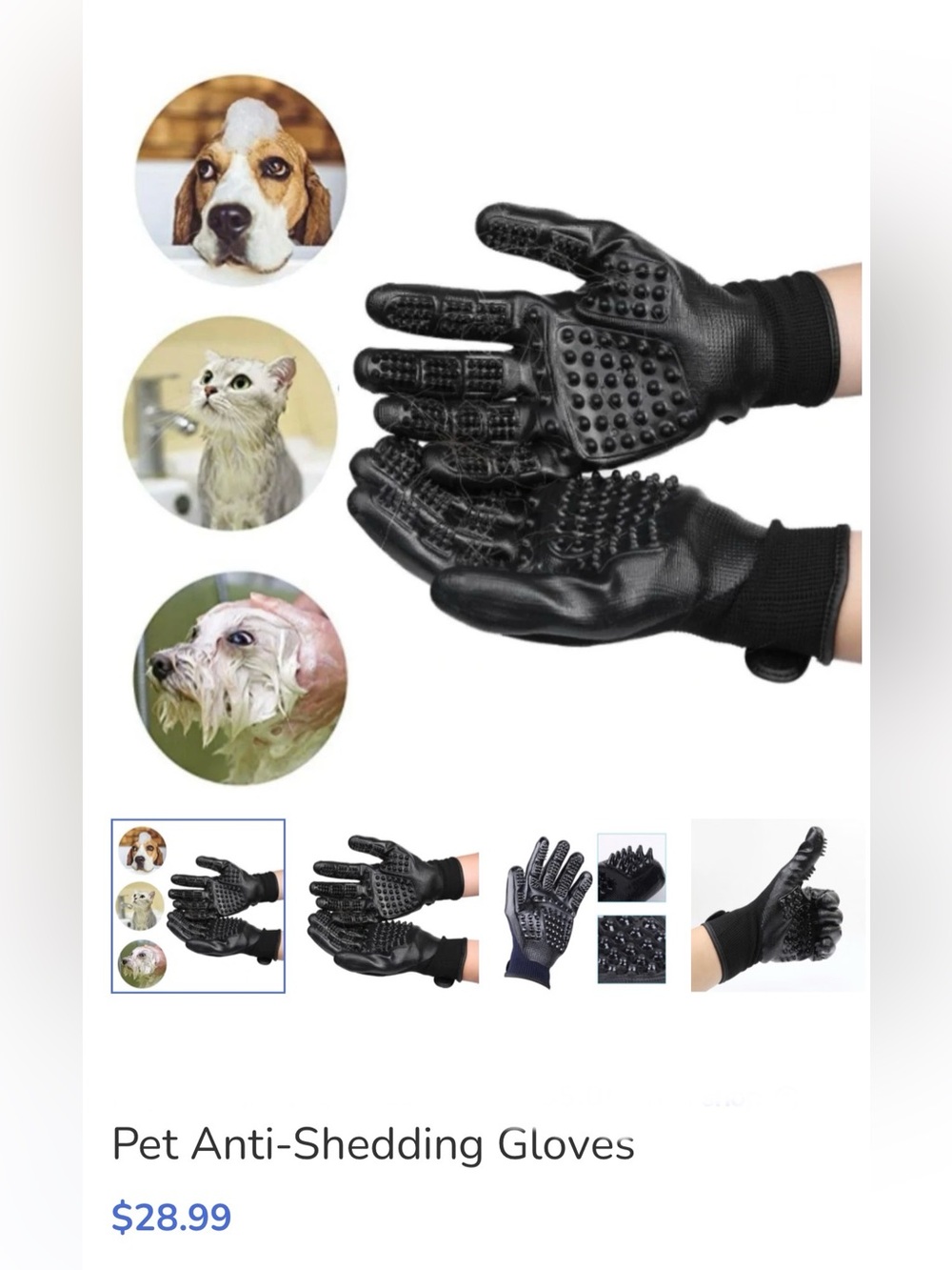 PET NINJA Anti-Shedding gloves,  NWT